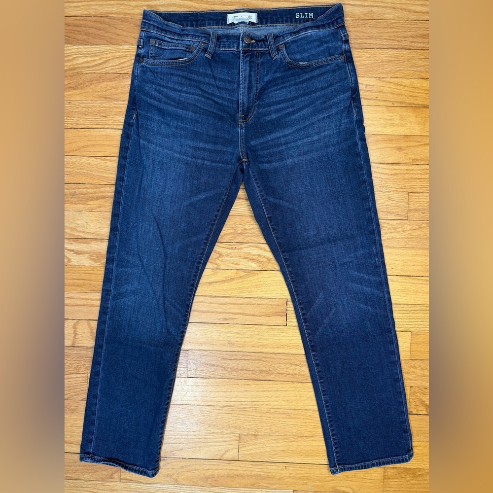 NWOT Madewell Men's Slim Jeans in Dark Blue 30x34